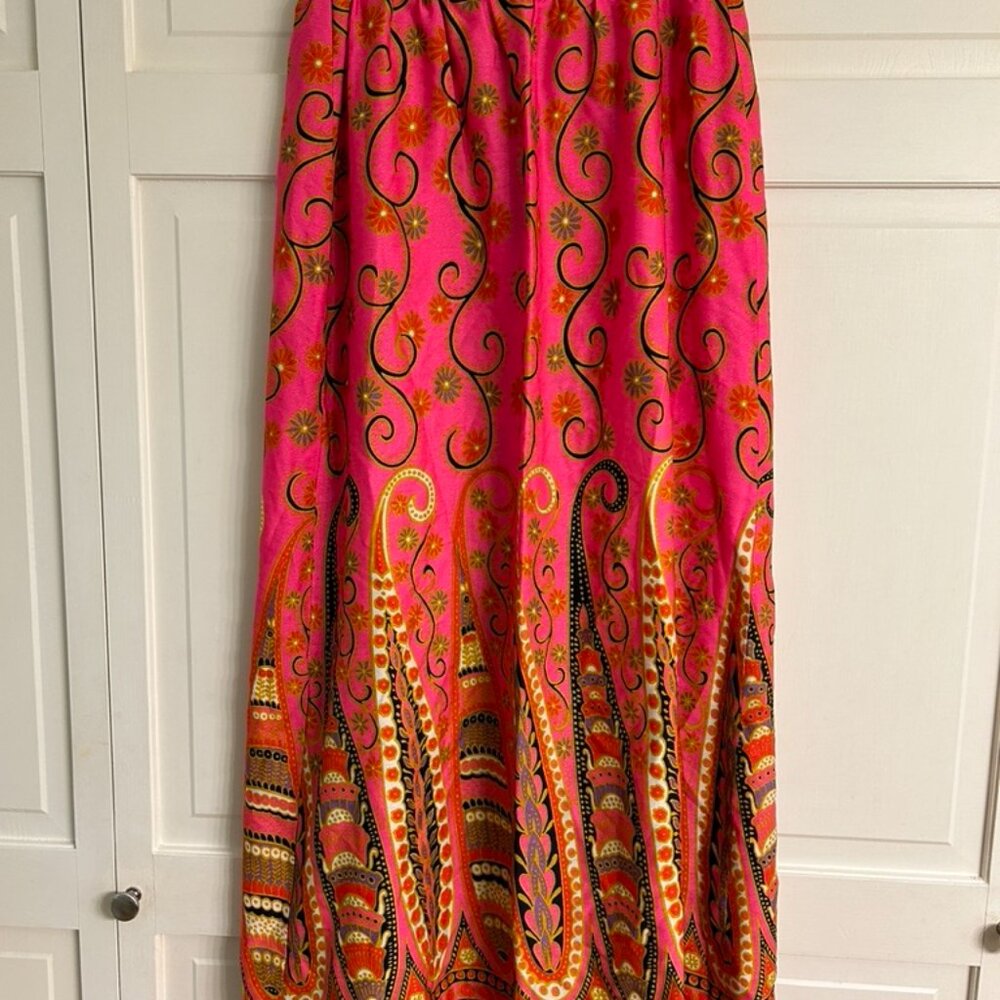 Vintage Late 60s/70s Alex Colman Small Psychedelic Wrap Maxi Skirt --Groovy! - Picture 6 of 13